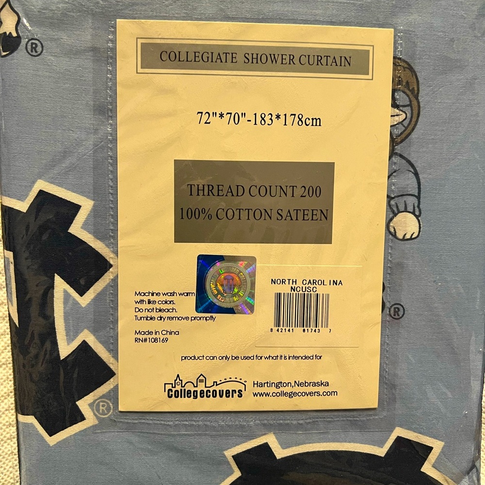 UNC SHOWER CURTAIN